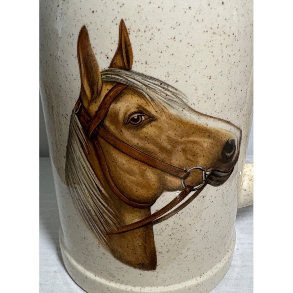 Ceramic Stein Horses Lot of 3 Handcrafted By Fossil Craft Canada - Picture 9 of 12